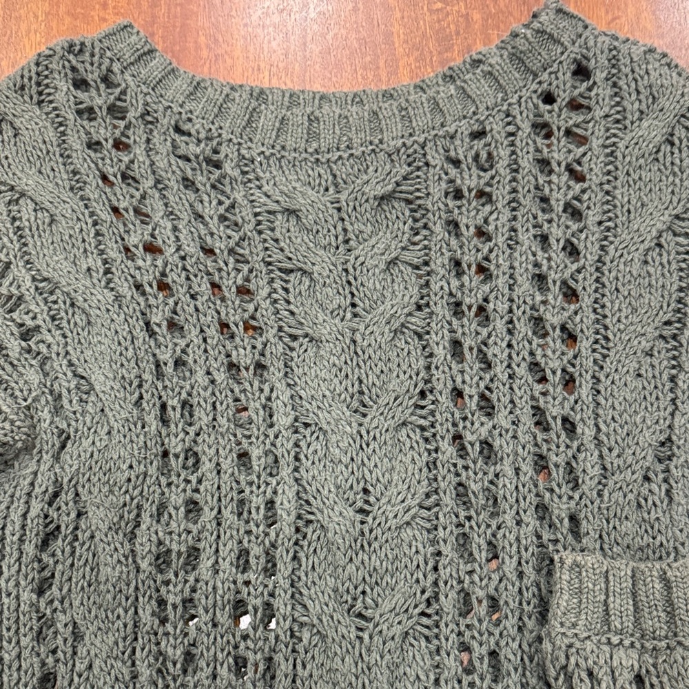 Hollister Women's Cable Knit Sweater - Dark Green size S - Picture 7 of 7